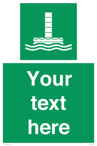 Custom sign safe condition Evacuation chute 